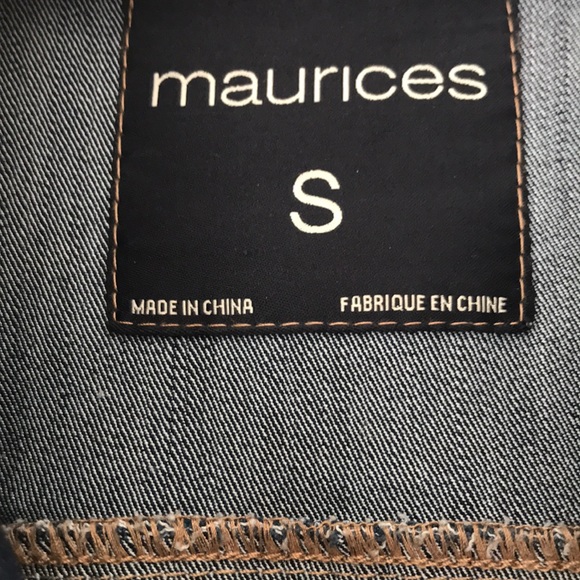 NWOT dark denim jean jacket size S Maurice’s - Picture 4 of 7